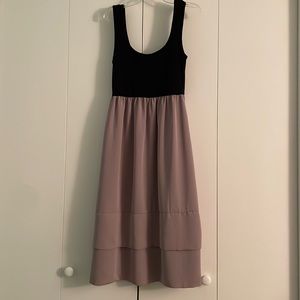 Mossimo Black and Beige Midi Jumper Dress